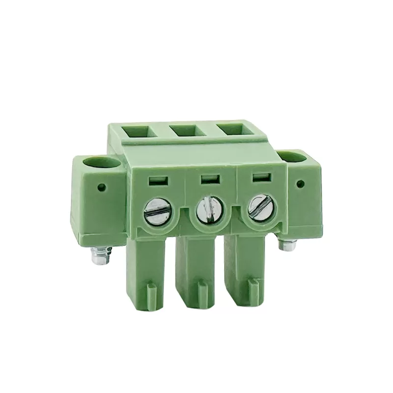 5.08mm Male Pluggable terminal block With Fixed hole:RHTBYDKFFM-5.08